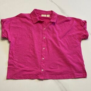 Vibrant Pink Button Down Shirt